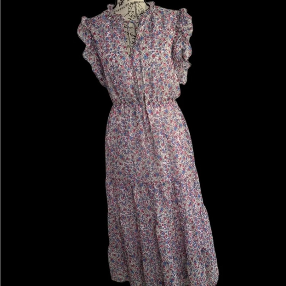 BB Dakota by Steve Madden floral ruffle dress women’s size S